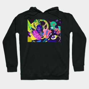 Twisty windswept flowers Hoodie